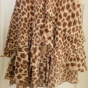 Newport new free flowing leopard skirt